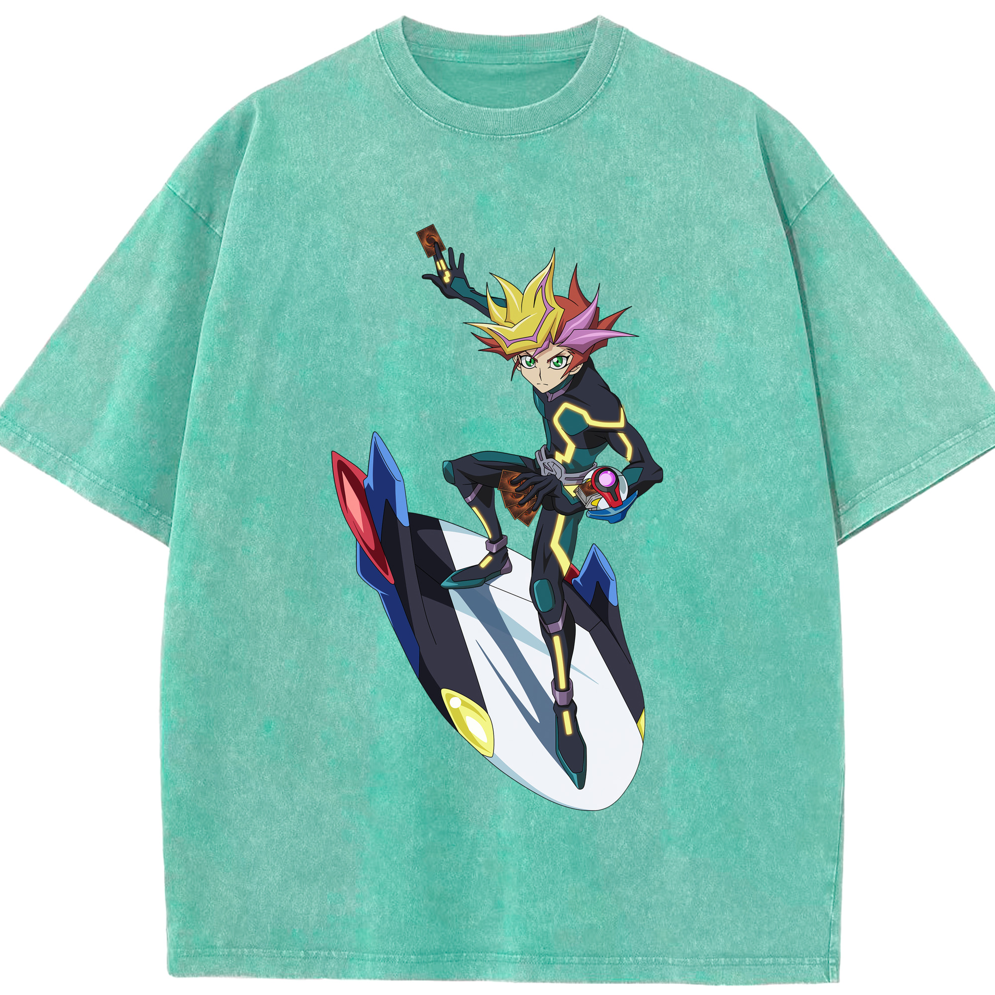 （画像用） 遊☆戯☆王 Yu-Gi-Oh! 綿100% ヴィンテージ風 半袖Tシャツ（フロントプリント）